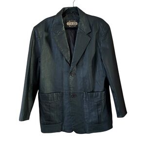 Guide Gear Men's Black Leather Blazer Jacket Size Medium